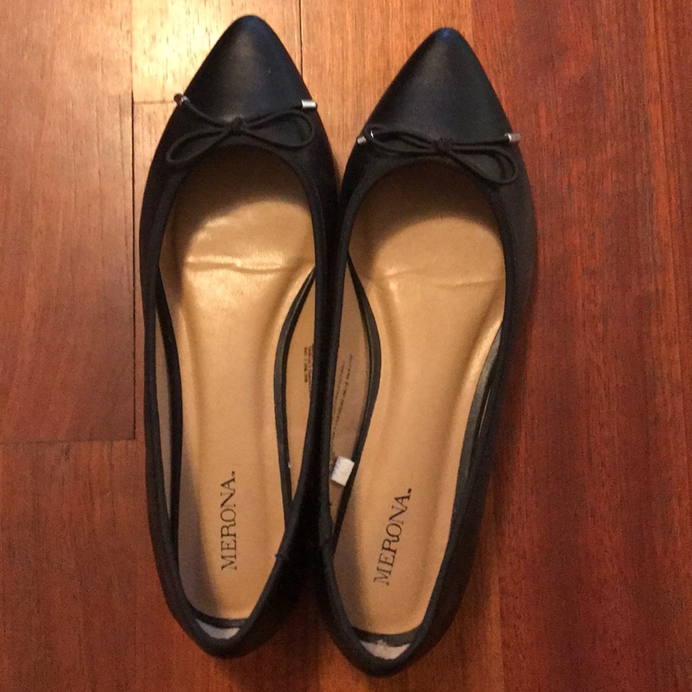 Black flats, size 7.